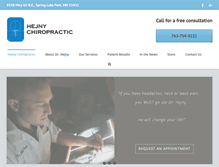 Tablet Screenshot of hejnychiropractic.com